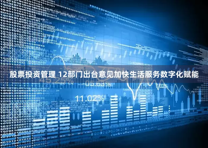 股票投资管理 12部门出台意见加快生活服务数字化赋能